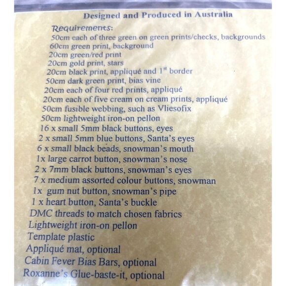 RARE Santas Blessings Quilt Pattern By Lynette Anderson 112x135cm - Picture 3 of 3